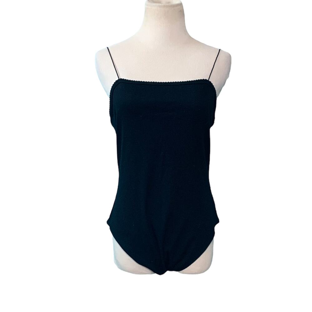 Wild Fable black minimalist bodysuit size Large